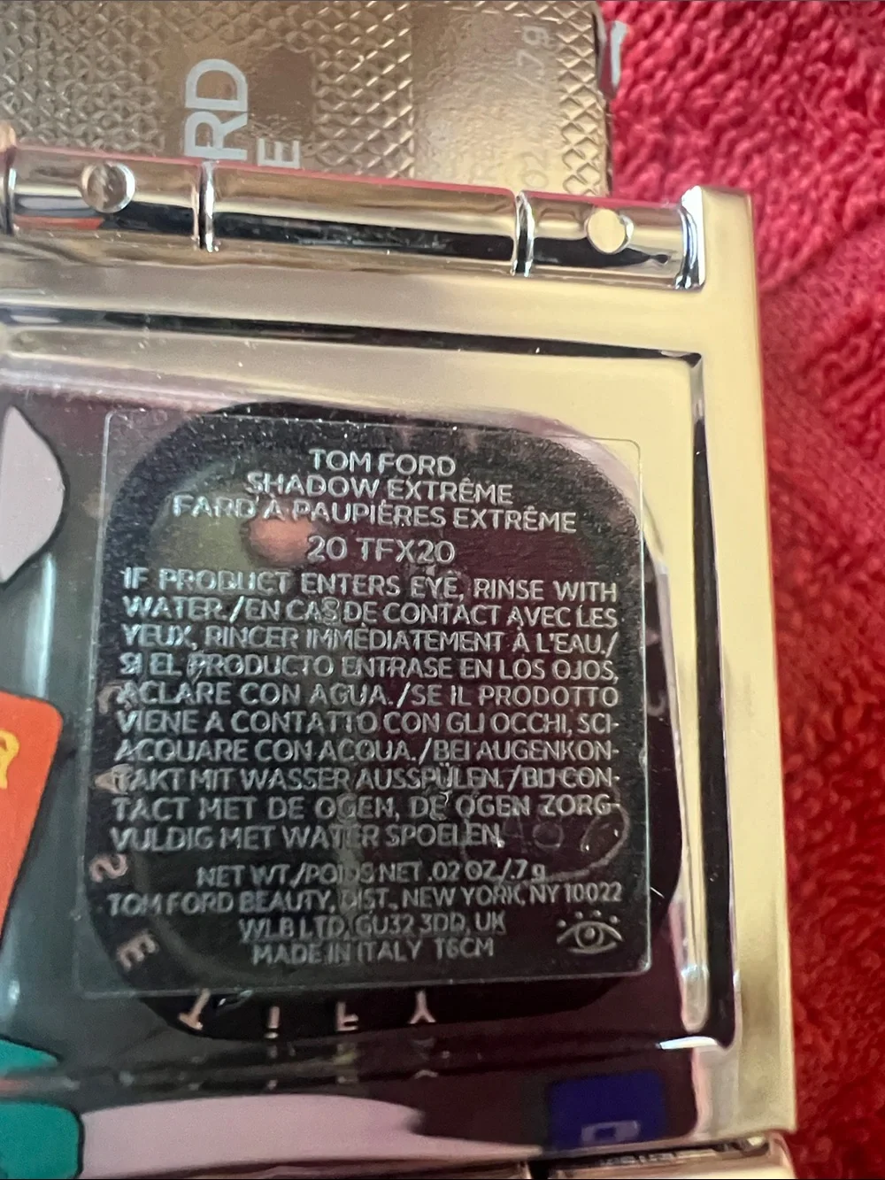 Tom Ford Silver Metallic Compact Shadow Case